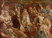Jacob Jordaens Jacob Jordaens. The King Drinks oil painting reproduction